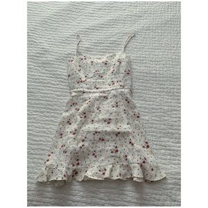 Reformation White Floral Mini Dress